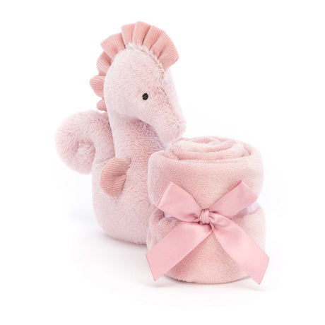 Jellycat Soft Seahorse Personalised Baby Comfort soother Blanket