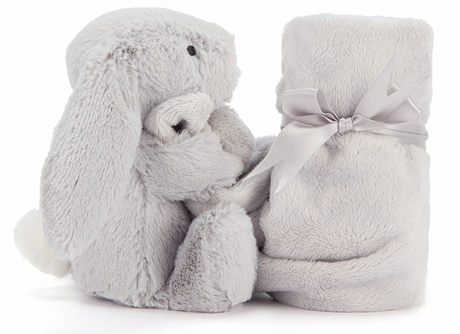 Bashful Bunny Soother, Silver - Personalised