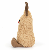 Peanut soft toy with red nose and reindeer antlers