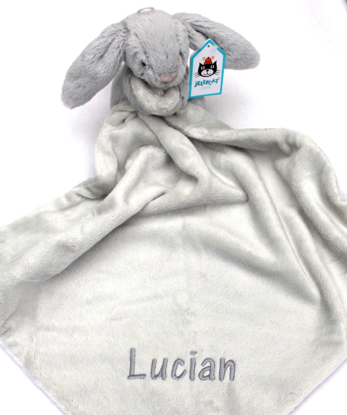Bashful Bunny Soother, Silver - Personalised