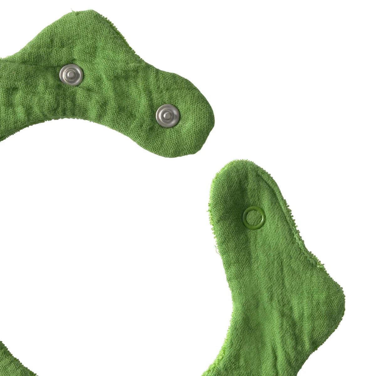 Baby kale bib by Oli and Carol snap fastener
