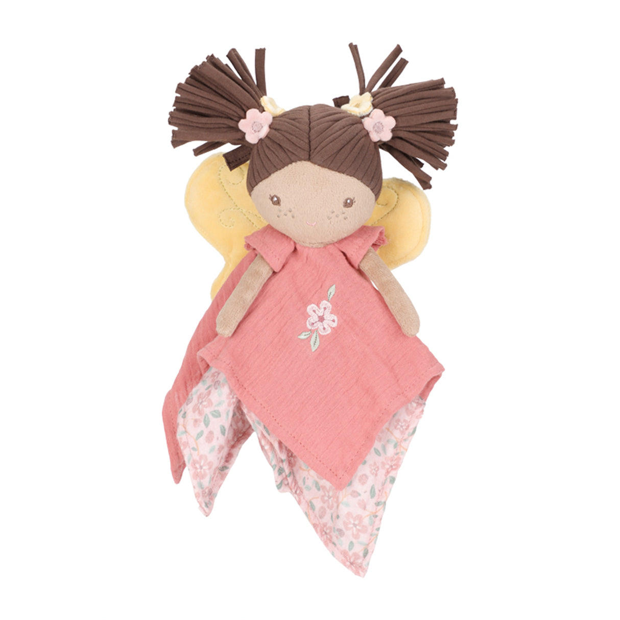 Little Duth Plush toy fairy doll  cuddle cloth with pink floral design