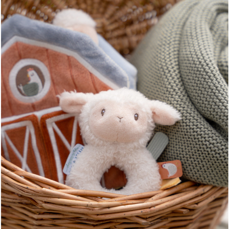 Soft Sheep Ring Rattle - Little Farm