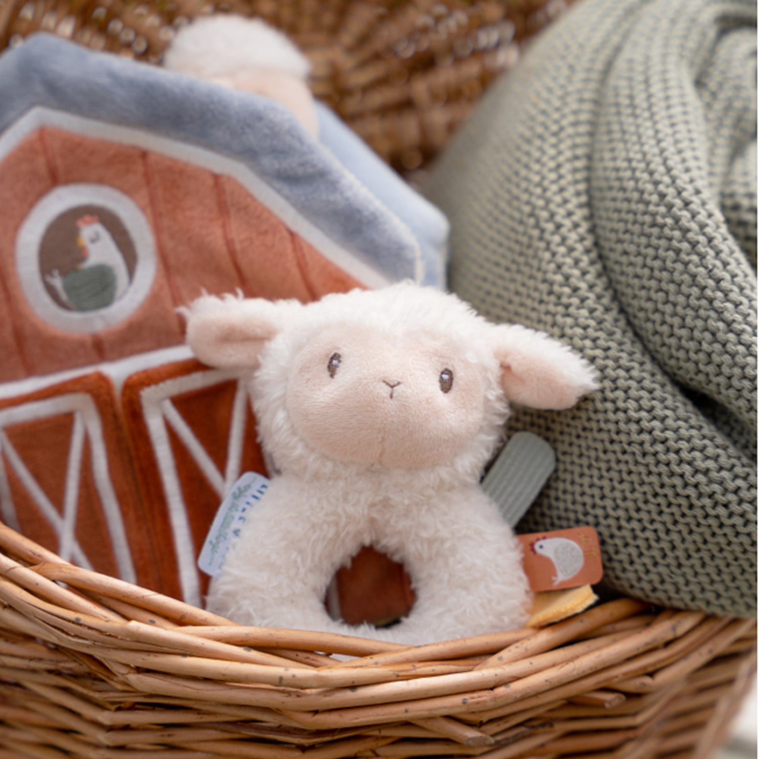 Little Dutch Baby Ring Rattle Little Farm Sheep with tags