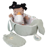 Baby Doll Evi with Carry Basket, Blanket and Bottle - Personalised