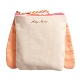 Rear view of a Meri Meri Bunny Pouch with long ears and Meri Meri printed small on the back