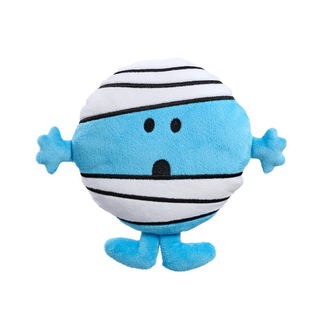 Mr Men's Mr Bump soft toy with blue body, arms and legs, and white and black bandages