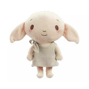 Plush soft toy Dobby character from Harry Potter. Big ears and a smiling face wearing his pillowcase