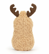 Peanut soft toy with reindeer antlers