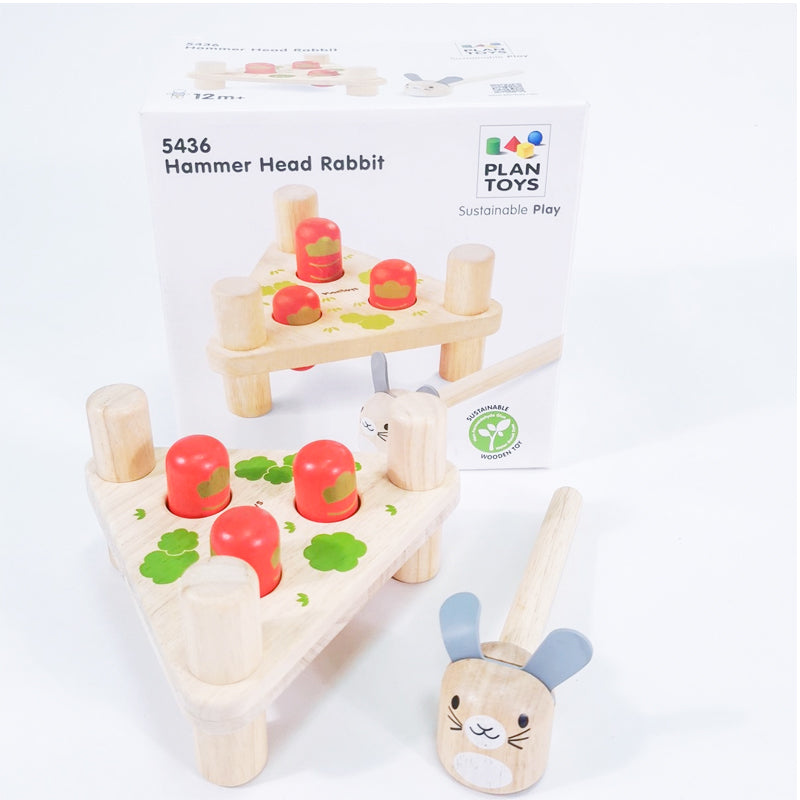 Plan Toys Wooden Hammer Head Rabbit