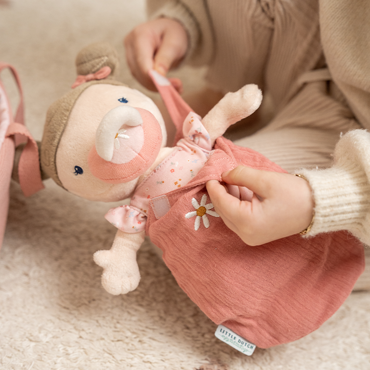 Baby Doll Rosa with Carry Basket, Blanket and Bottle - Personalised