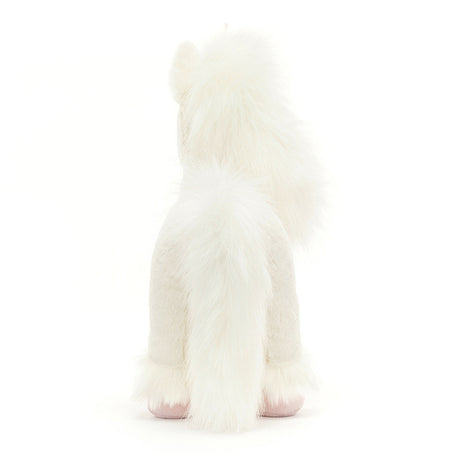 White unicorn back on a white background