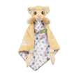 Plush Disney Lion King toy soother patterned blanket with two tags on a white background
