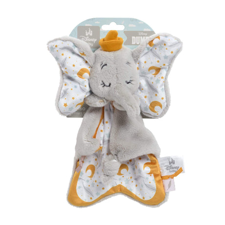 Disney Dumbo plush soother toy with packaging on a white background