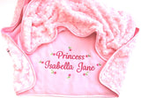 Rose Swirl Baby Blanket - Personalised