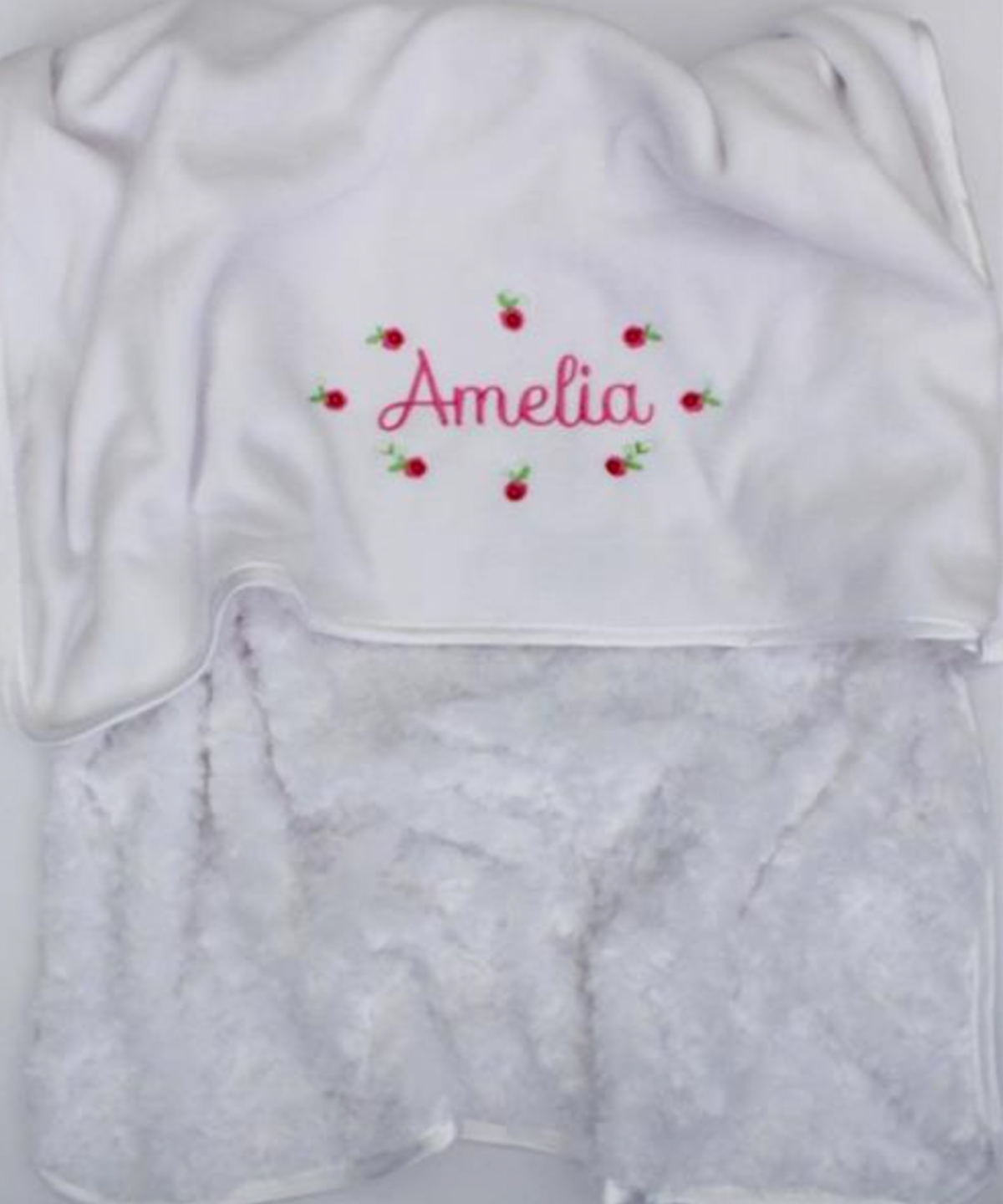 Rose Swirl Baby Blanket - Personalised