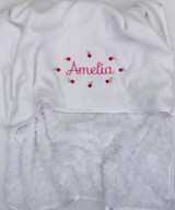 Rose Swirl Baby Blanket - Personalised