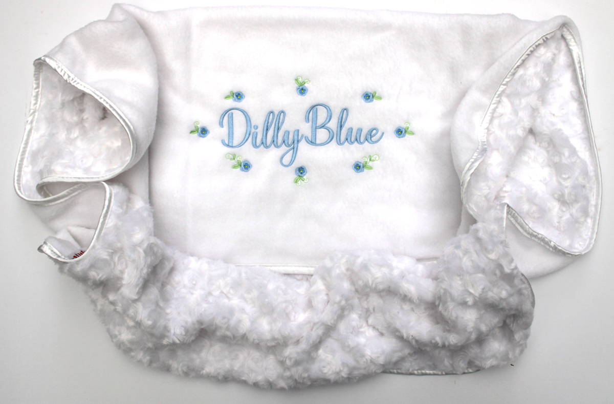 Rose Swirl Baby Blanket - Personalised
