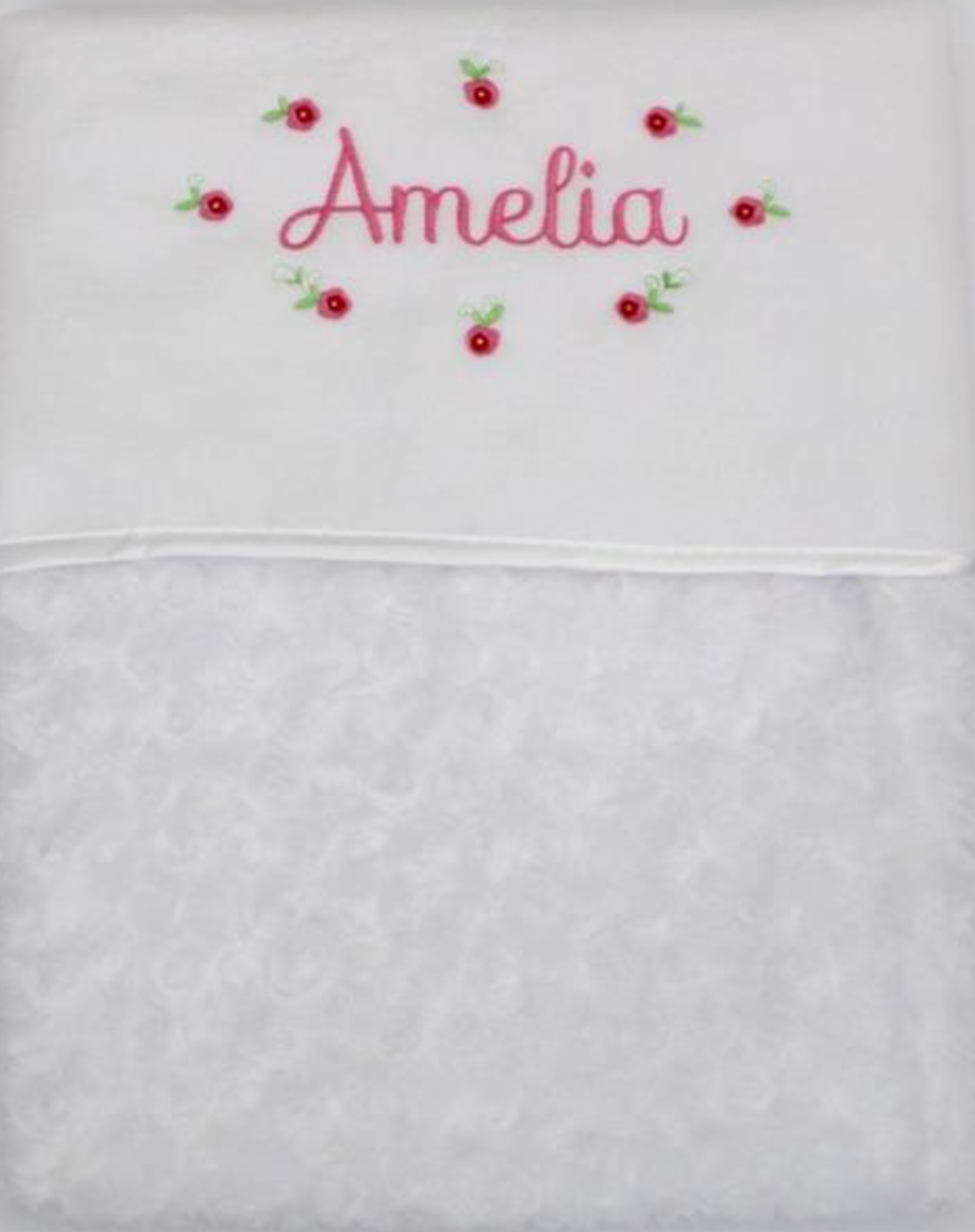 Rose Swirl Baby Blanket - Personalised