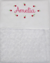 Rose Swirl Baby Blanket - Personalised