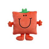 Mr Strong Small Plush by Rainbow Designs - red square body with green top hat, front view on white background