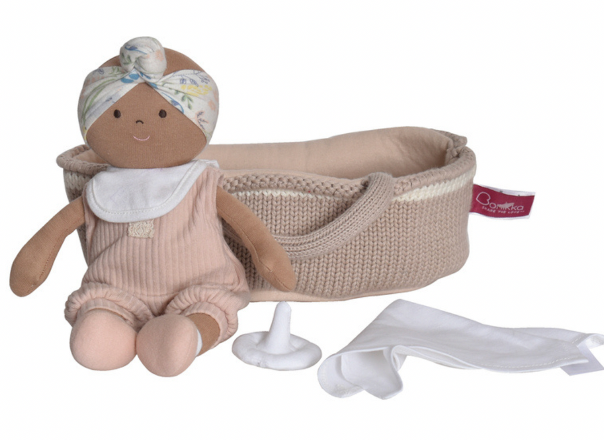 Bonikka Baby Doll with Carry Cot & Accessories - Personalised