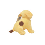Yellow plush Spot the Dog soft toy with brown spot and tip of tail