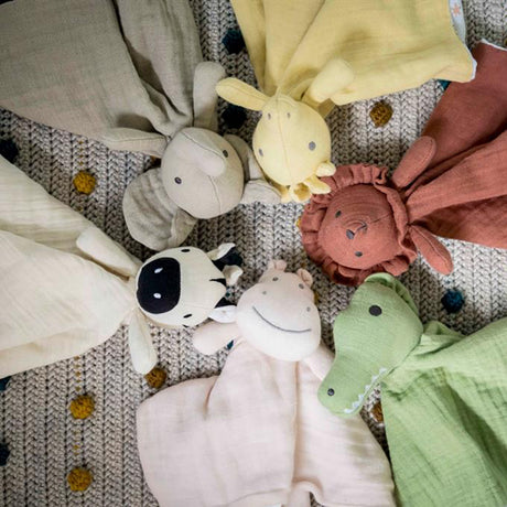 Safari animal muslin baby comforters