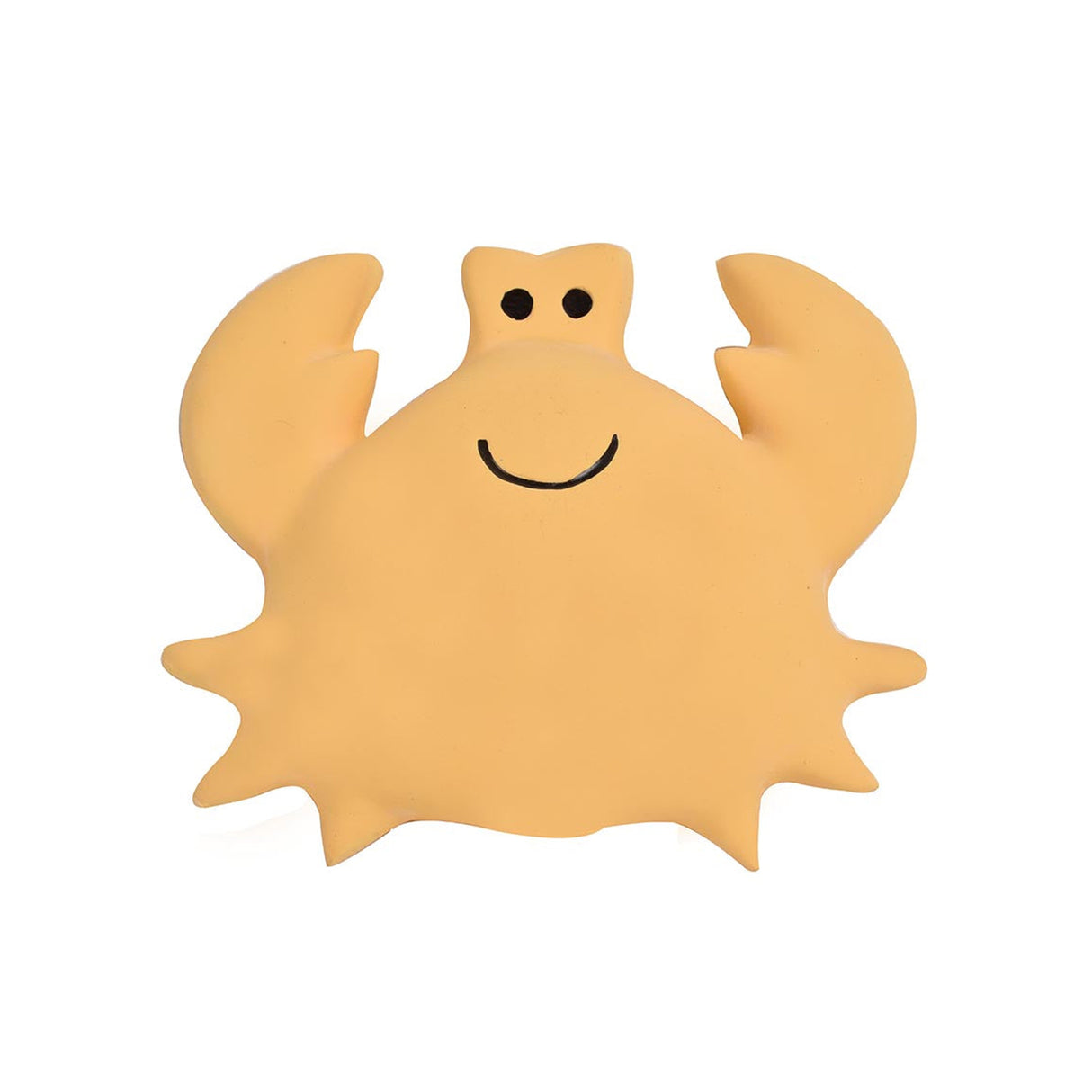 Tikiri Ocean Buddies crab rubber teether and bath toy on white background