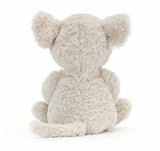 Soft toy grey mouse back