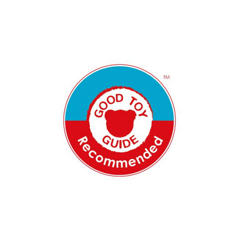 Good Toy Guide logo with a blue and red design on a white background