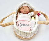 Baby Doll with Carry Cot, Blanket and Bottle - Personalised