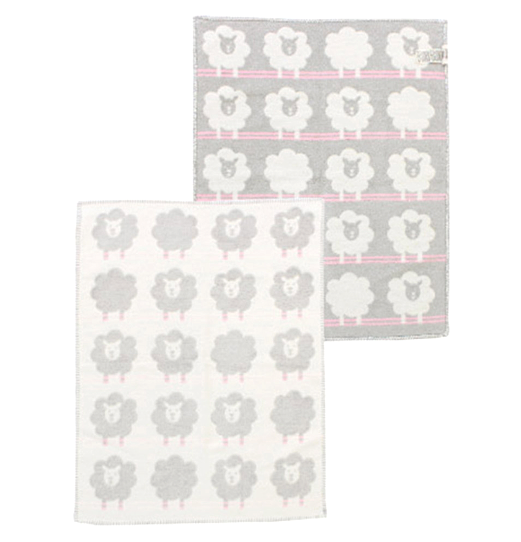 David Fussenegger Sheep Blanket (Grey & Pink)