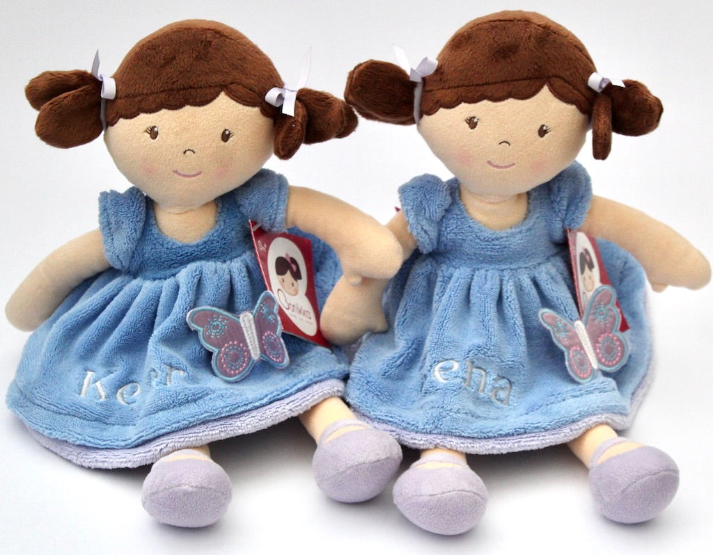 Bonikka Butterfly Kids Blue lavender Doll Personalised Girl Gift