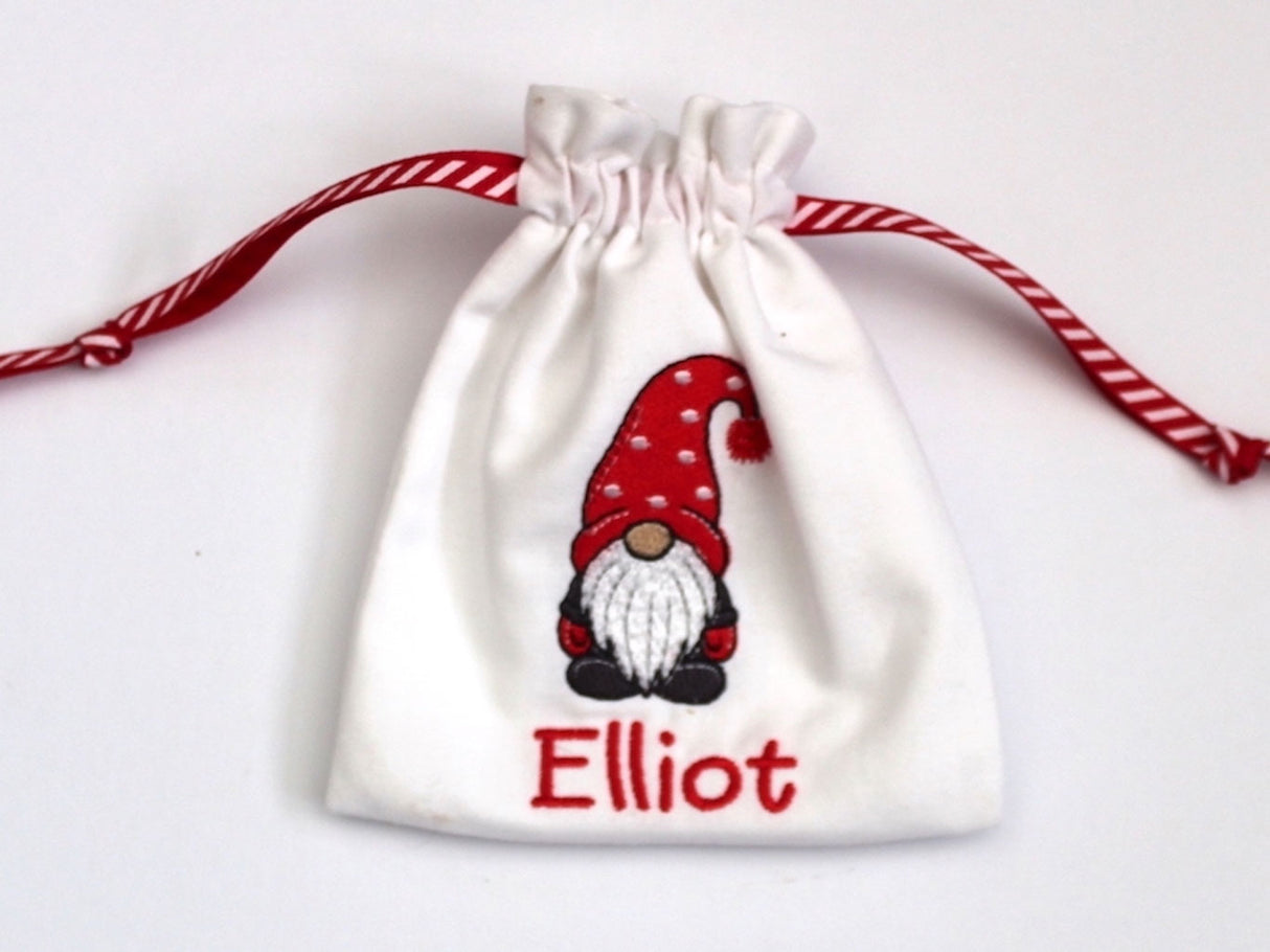 Gnome Drawstring Gift Bag