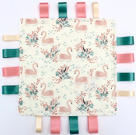 Floral Swan Embroidered Taggy