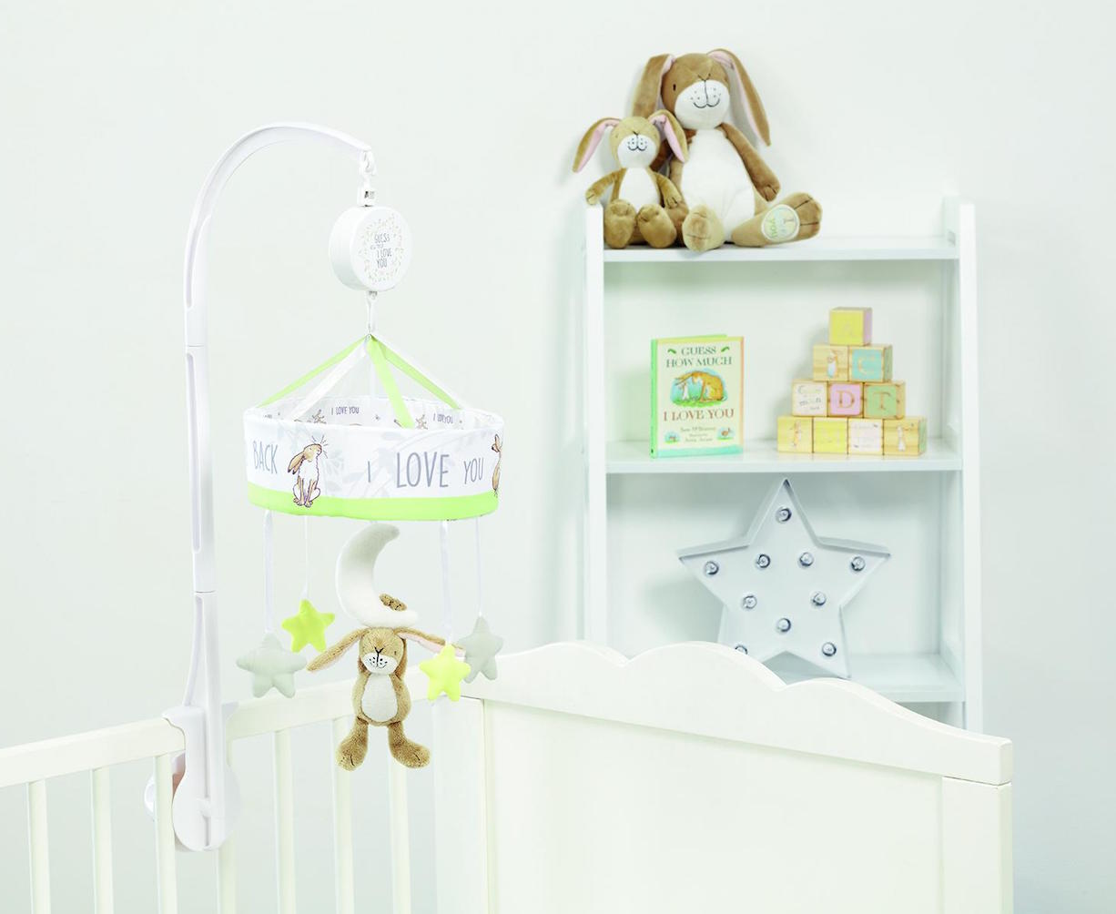 Guess How Much I Love You Cot Mobile in a bedroom setting