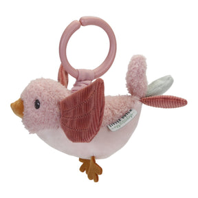 Little Dutch Pull & Shake Bird Toy with clip ring for buggy attachment