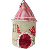 Powell Craft Mouse House with red embroidery and round entrance doorway Beautiful Christmas gift