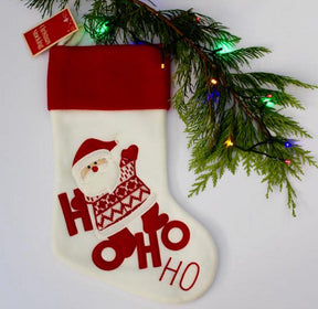 A personalised Christmas Santa Stocking with name embroidered 