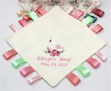 Floral Swan Embroidered Taggy