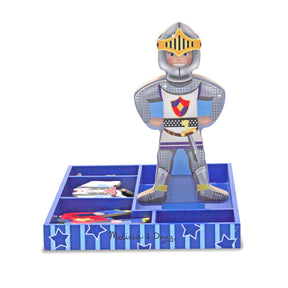 colourful melissa and doug boys gift billy wooden doll magnetic outfits knight police pirate firemen