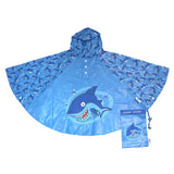 A great Poncho for wet weather. Shark theme on the front