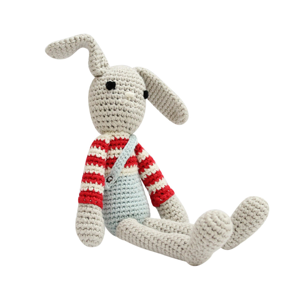 Attic Textiles Hand crocheted beautiful boy bunny rabbit.