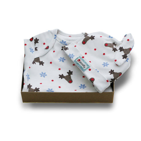Piccalilly Organic Christmas Rudolph blanket