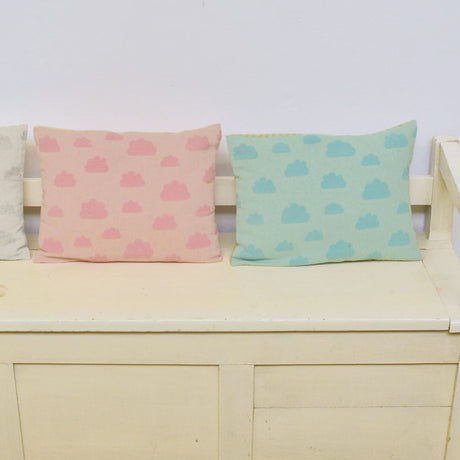 David Fussenegger snuggly handmade austrian baby nursery cloud cushion covers in blue pink