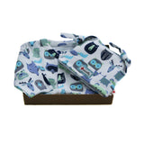beautifully gift boxed with organic Woodland Animal playsuit / romper and matching Knotted Hat from Piccalilly 