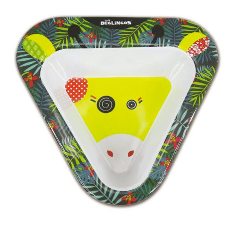 A cute Melamine Bowl with colourful Deglingos lion design.