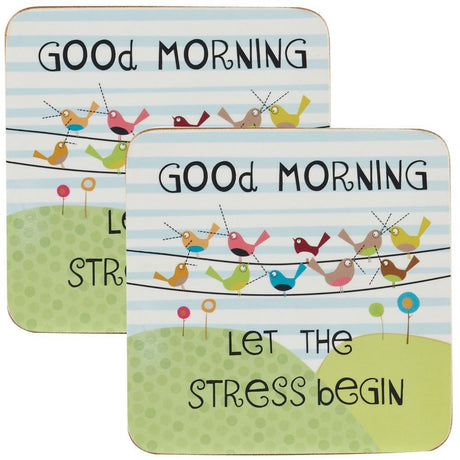 Fun Design Set of Coasters from the Good Life Collection.