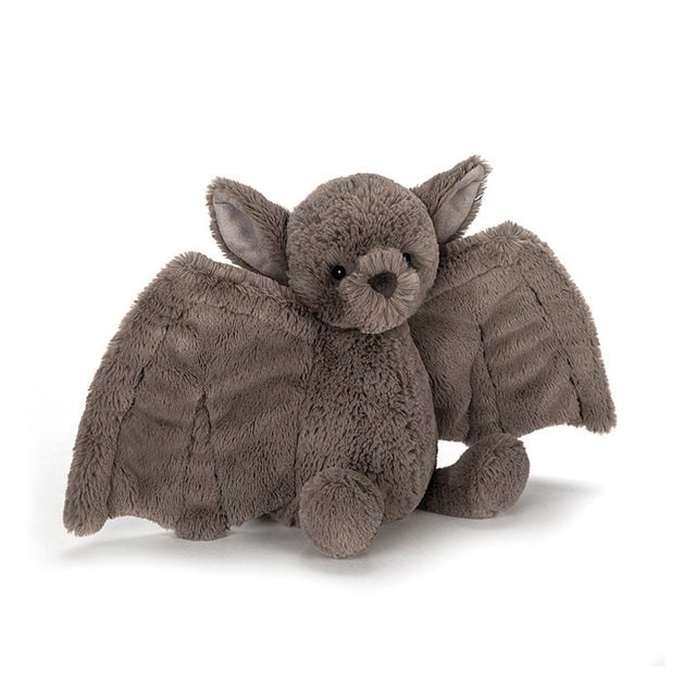 Jellycat Bashful Bat brown cuddly 18cm soft toy with pointy ears